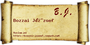 Bozzai József névjegykártya