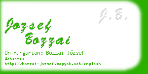 jozsef bozzai business card